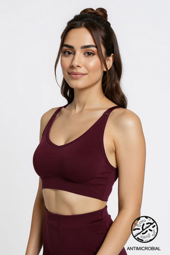 Buy Zivame Padded Non Wired Full Coverage T-Shirt Bra - Beet Red